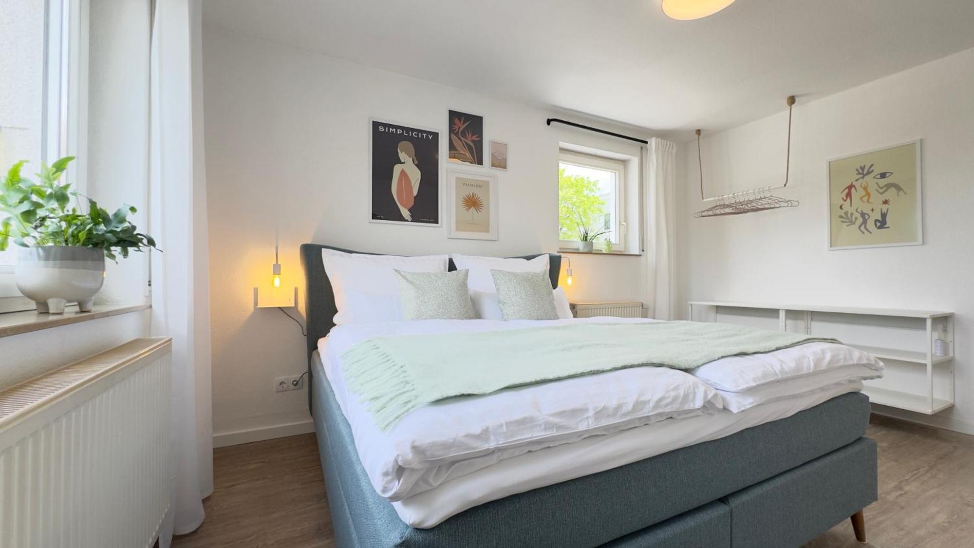 Fewo Am Park - 4P, Boxspringbett, Balkon, Smarttv, Gesundbrunnen, Familienfreundlich Halle  Exteriér fotografie